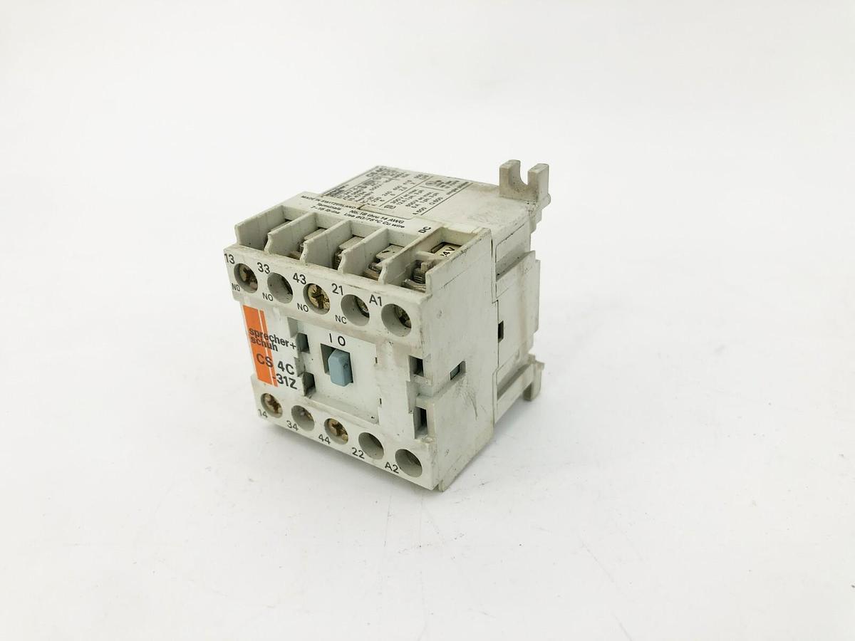 Used Sprecher + Schuh CS4C-31Z Industrial Control Relay 600VAC 24VDC