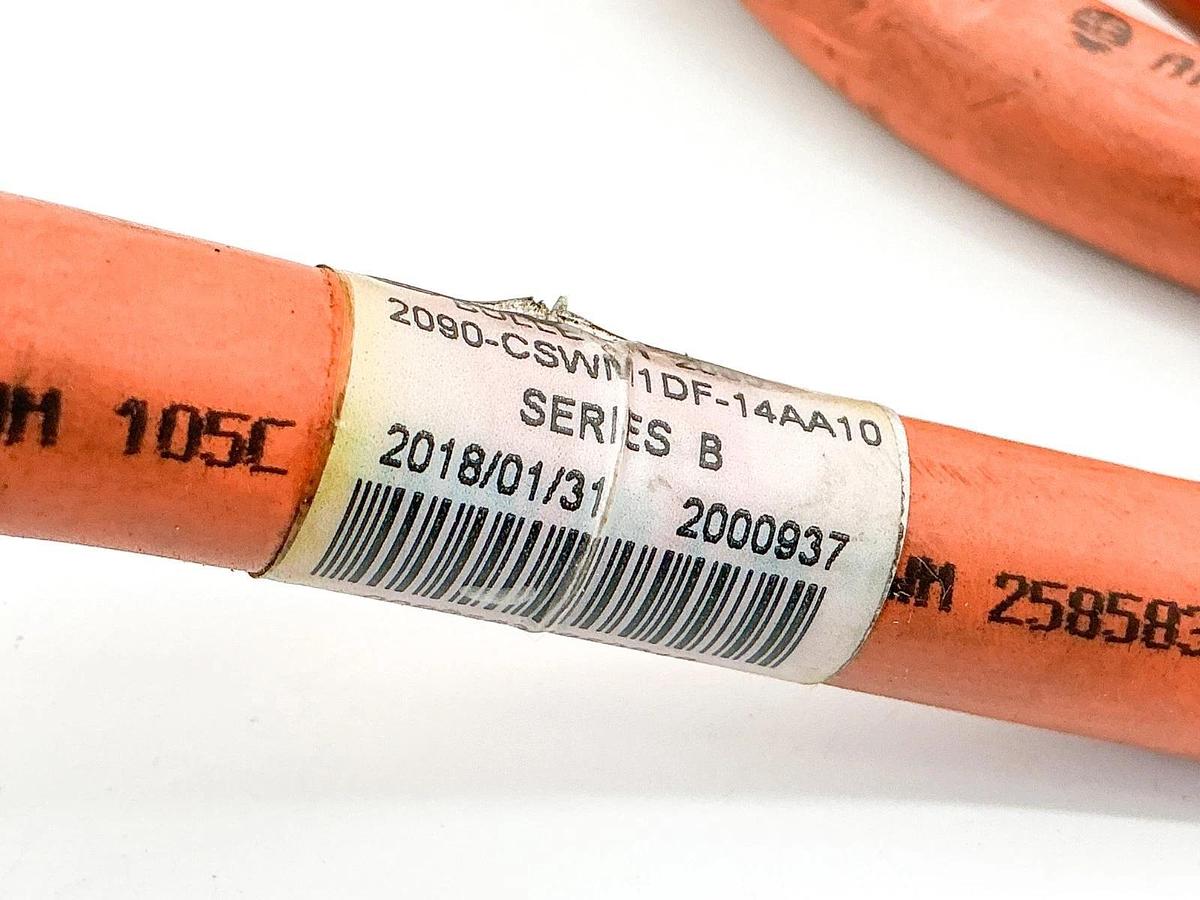Used Allen Bradley 2090-CSWM1DF-14AA10 Single Motor Cable 10000V 11' Ser.B