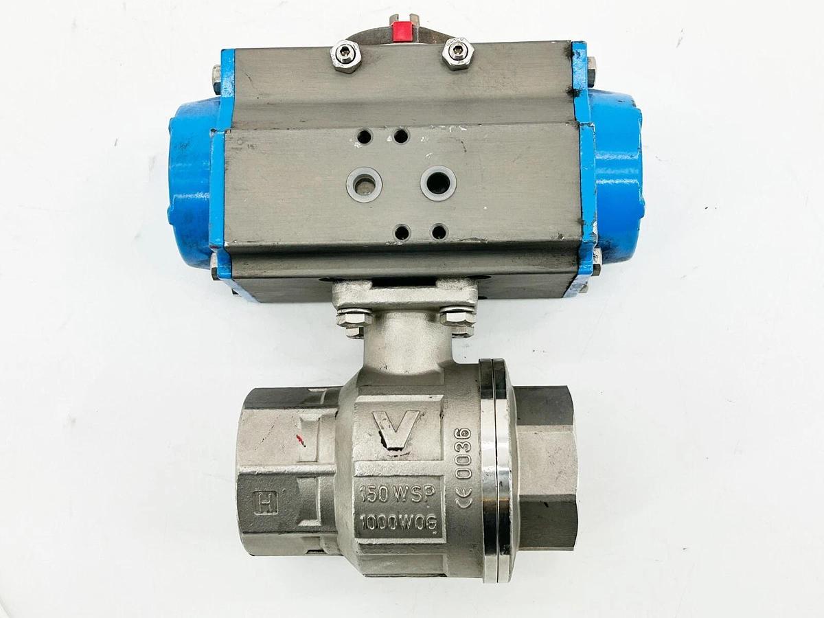 New Universal Components Inc. PC/S2F-12 SS Actuated Valve 1-1/2" Ball Valve