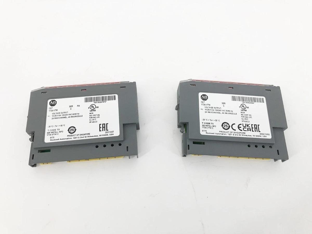 Lot of 2 New Allen Bradley 1734-VTM Ser. C Point I/O Voltage Terminal Module
