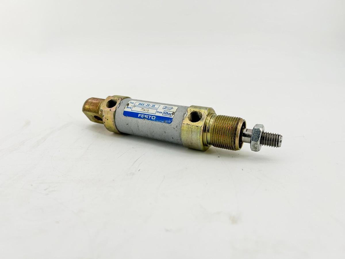 Used Festo DGS-25-25 Pneumatic Cylinder 12Bar 25mm Stroke 25mm Bore