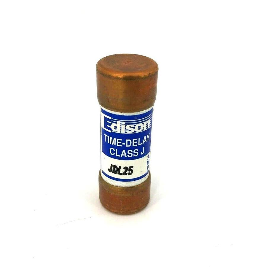 Lot of 2 New Edison JDL25 Time Delay Fuses, 600VAC, 25A, Class J