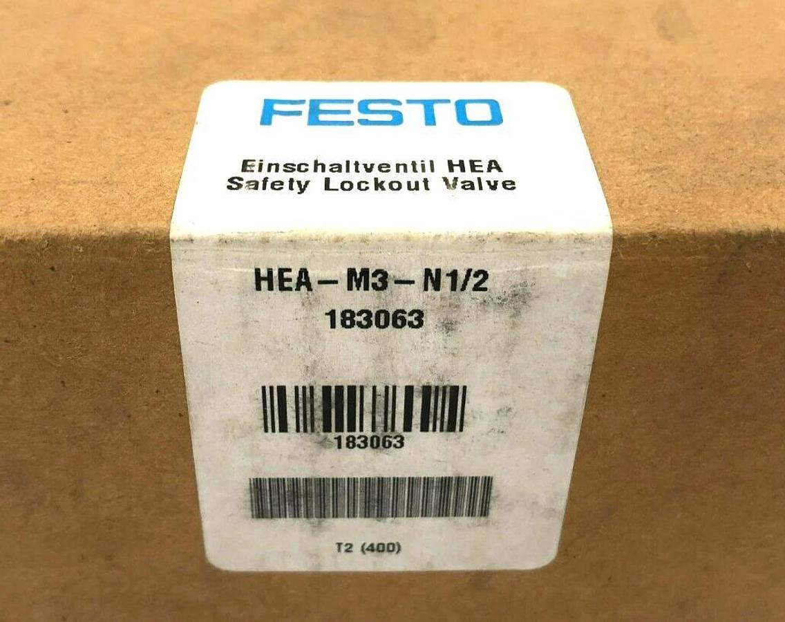 New Festo HEA-M3-N1/2 Pneumatic Safety Lockout Valve 1/2" NPT 183063