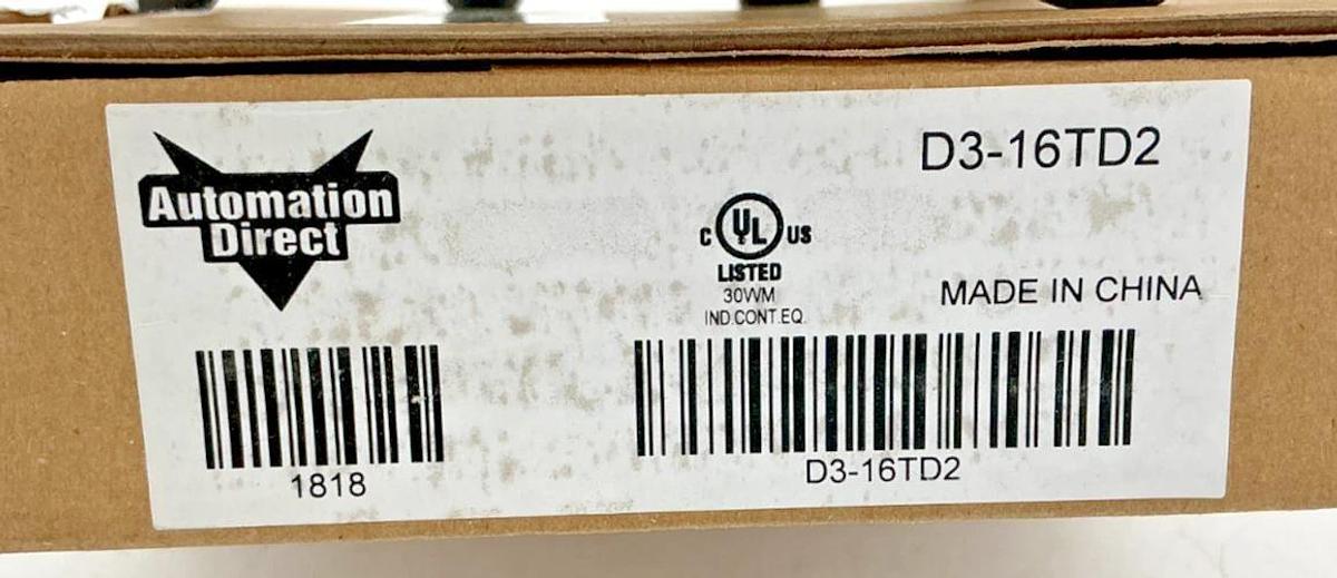 New Automation Direct D3-16TD2 Output Module 16-Point 5A 5-24VDC D316TD2