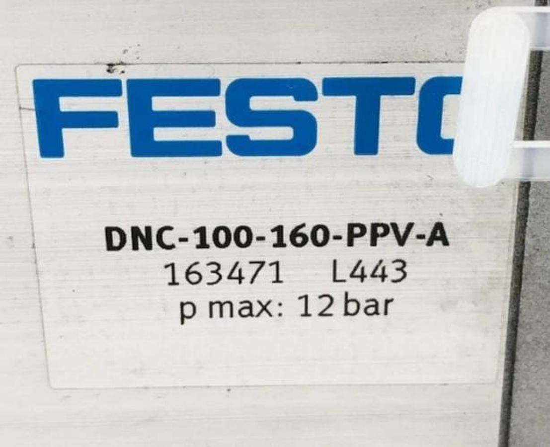 New Festo DNC-100-160-PPV-A Cylinder 160mm Bore 100mm Stroke 163471 - No Box