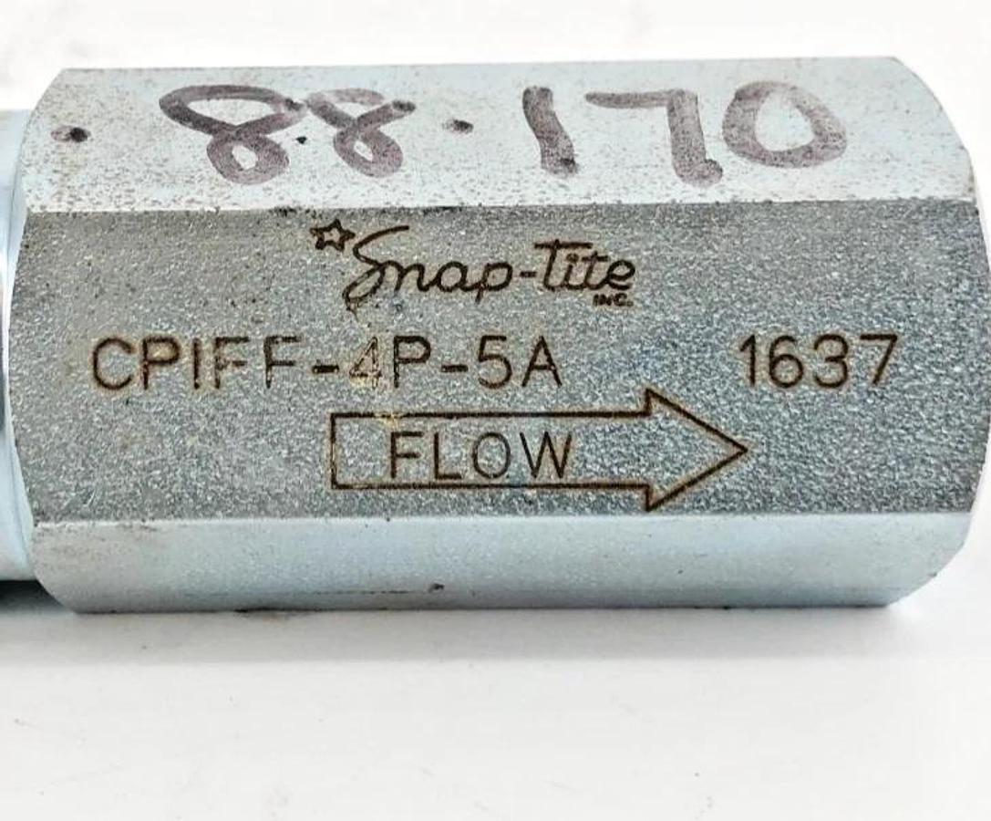 New Parker Snap-Tite CPIFF-4P-5A Hydraulic Check Valve 1/2" NPT 500psi