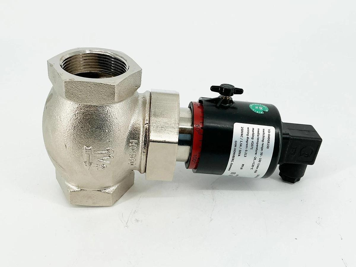 New GHM-Honsberg VD-040GR150 Adjustable Flow Switch 250V 1.5A 50VA - No Box