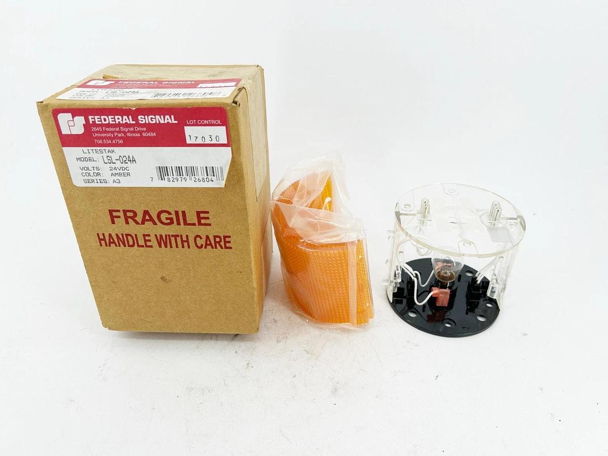 New Federal Signal LSL-024A Litestak 24VDC Amber Series A3