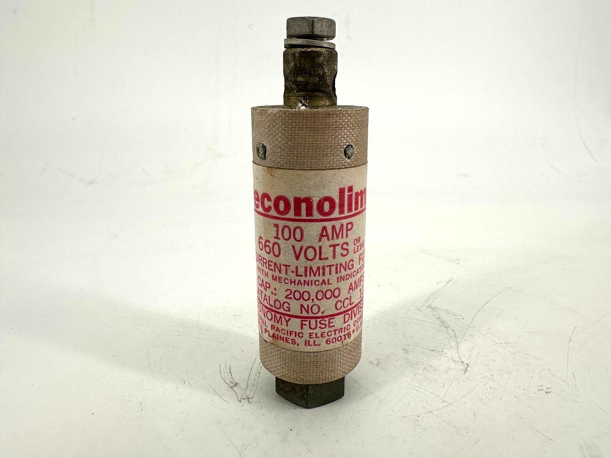 Used Econolim CCL-100 Current-Limit Fuse with Mechanical Indicator 100A 660V
