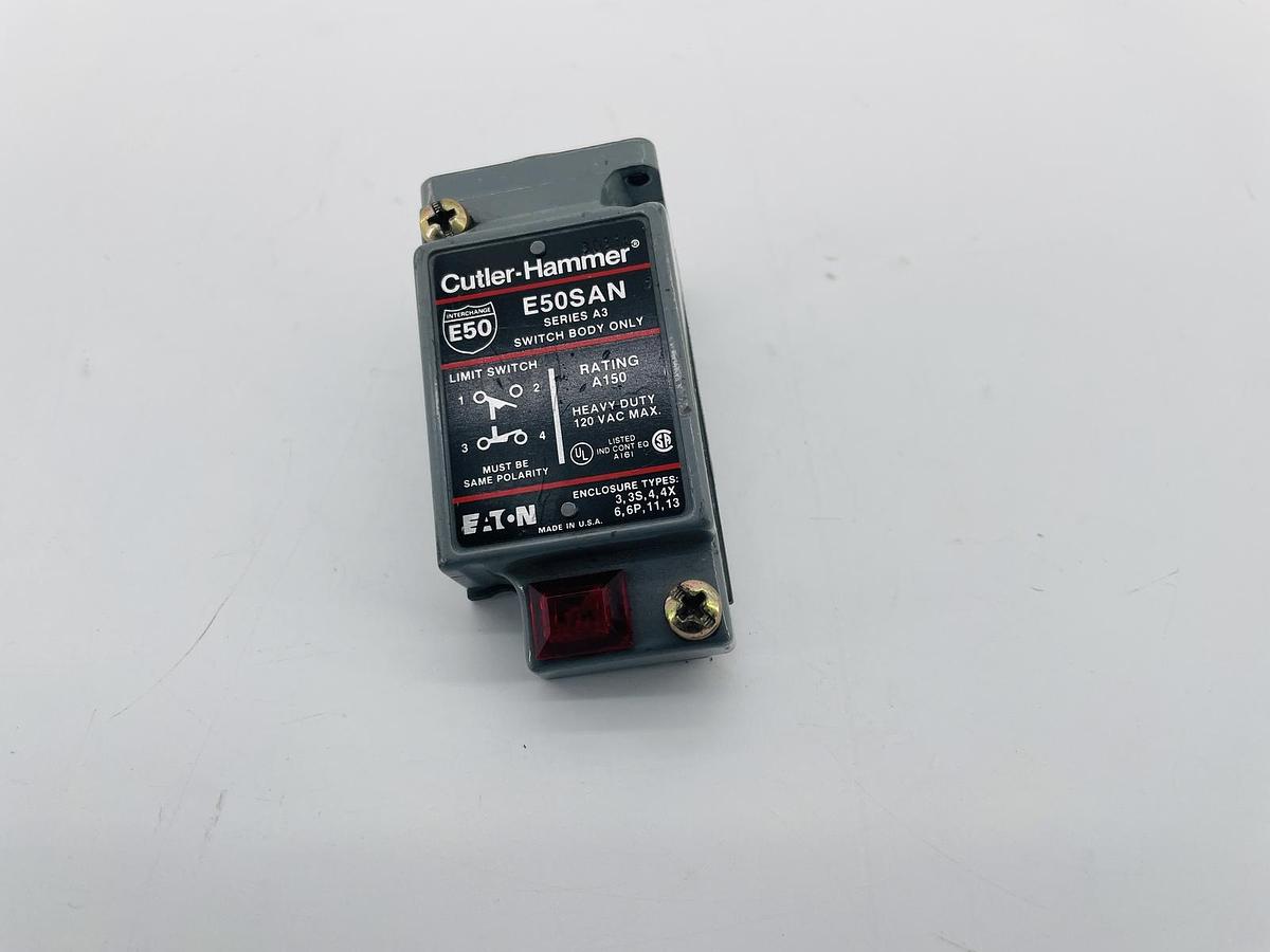 New Cutler Hammer E50SAN Limit Switch Body 10A 120VAC 1P