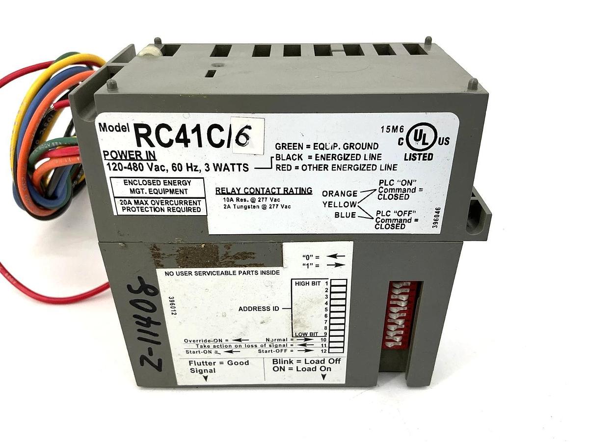Used RC41C/A Power Supply Programmable Relay 6-Wire 3W 120-480VAC 60HZ RC41CA RC41C/6