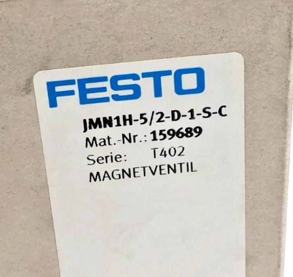 New Festo JMN1H-5/2-D-1-S-C Solenoid Valve 30-145psi 159689