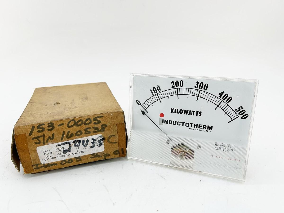New Inductotherm 153-0005 Gauge 500 Kilowatt Max N3869-D14706RLNONE