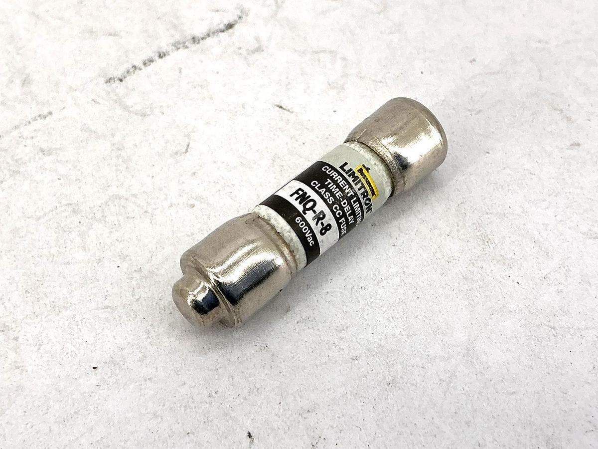 Lot of 4 New Bussmann FNQ-R-8 Limitron Current-Limiting Class CC Fuse 8A 600V