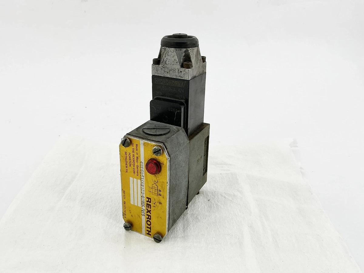 Used Rexroth 4WE6D51/AW120-60NDL/V/5 Hydraulic Solenoid Valve 120V 60Hz 46VA