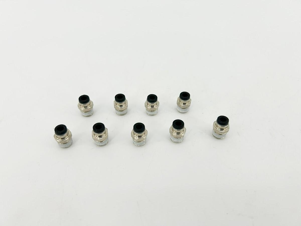 Lot of 9 New Lawson 86749 Male Connectors, 5/32" Tube, 1/8" Thrd
