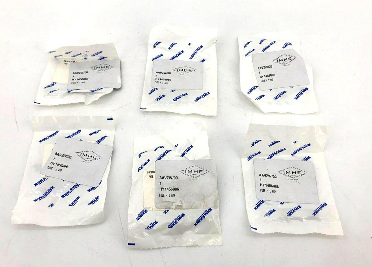 Lot f 6 New Bussmann AGC1A Fuses 1A 250V Hyster 1456086