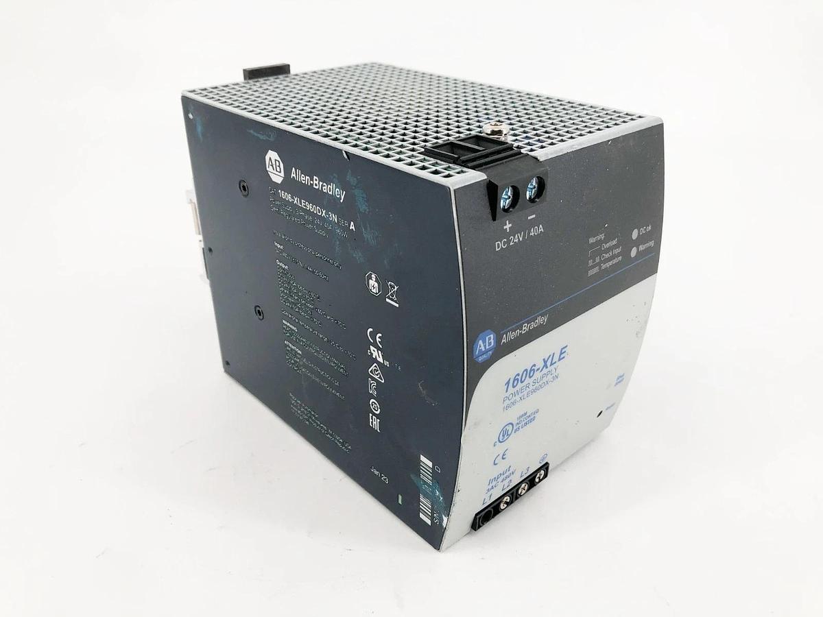 Used Allen Bradley 1606-XLE960DX-3N Ser. A Power Supply 3PH 24V 40A 960W