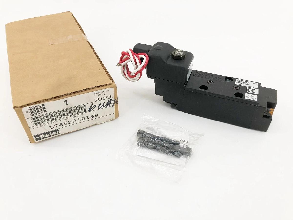 New Parker L7452210149 Pneumatic Valve 24VDC 6W