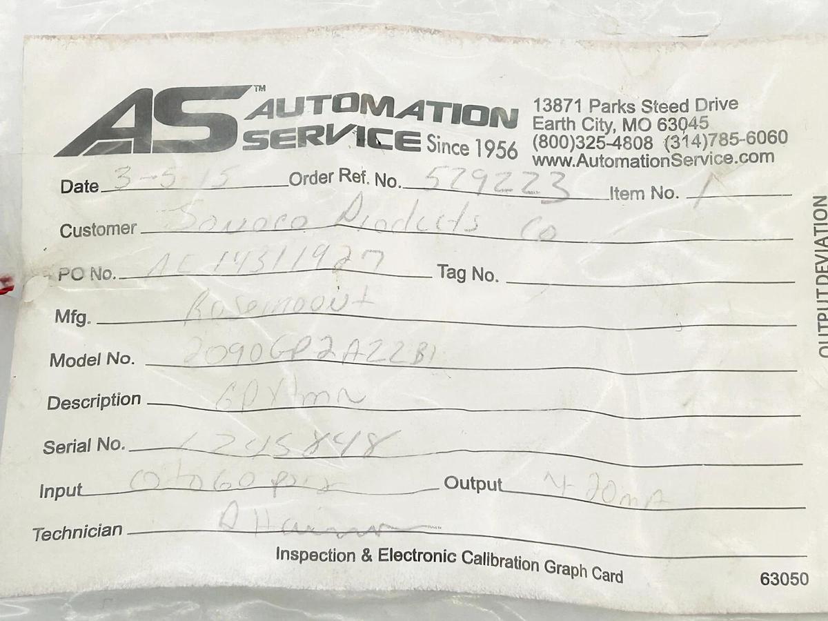 Refurbished Rosemount 2090-PG2A22B1 Pressure Transmitter 0-150PSI 36V 4-20MA