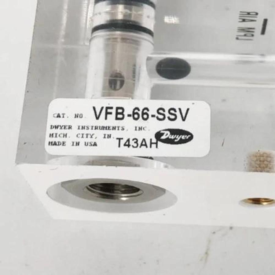 New Dwyer VFB-66-SSV Visi-Float Air Flowmeter 100psi 1/8" FNPT 116097-01