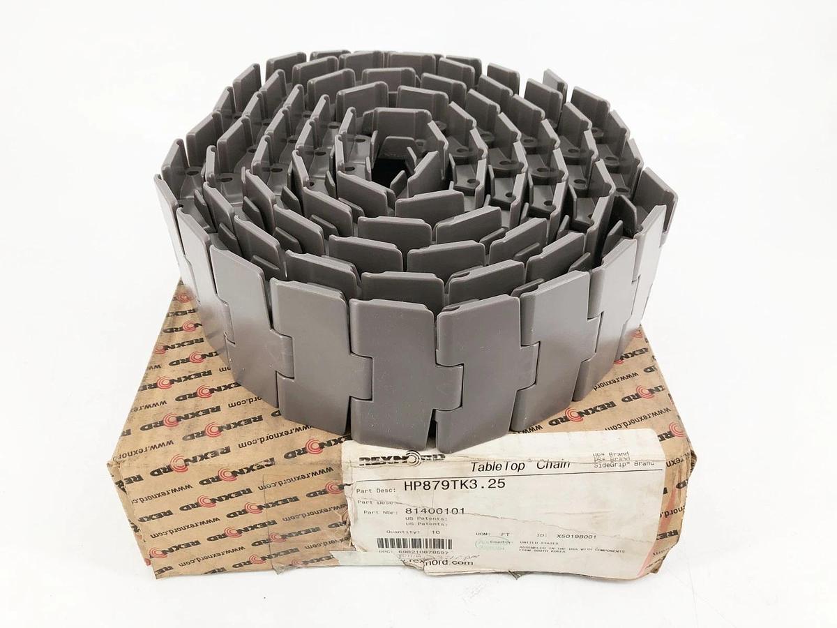 New Rexnord HP879TK3.25 TableTop Chain 10 FT. 81400101