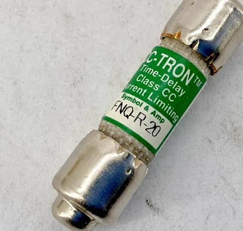 Lot of 7 New Bussmann FNQ-R-20 CC-Tron Time-Delay Class CC Fuse 20A 600V