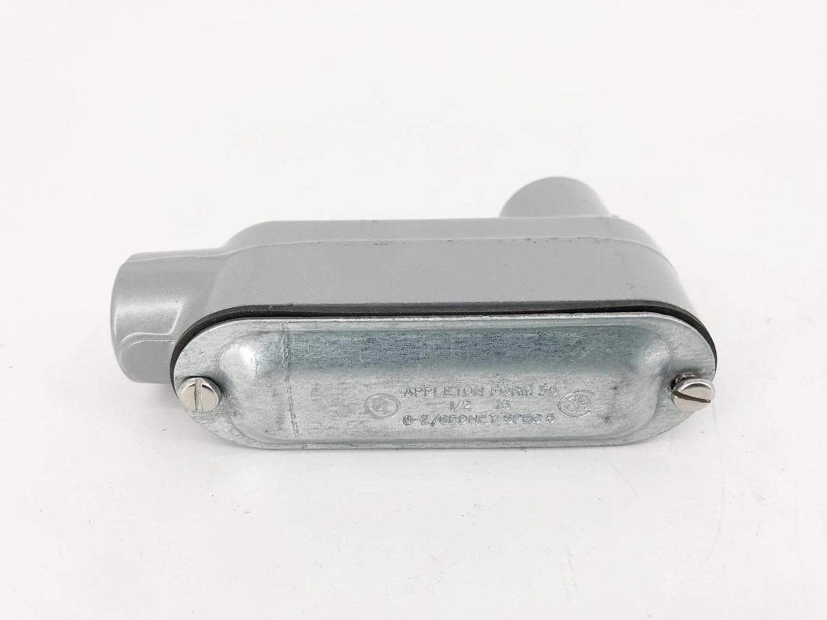 Lot of 2 New Appleton LB50-A Aluminum Conduit Bodies 1/2” Form 85 16 LB - No Box