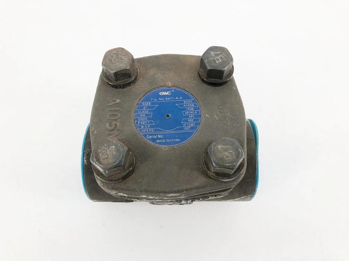 New GWC 9411-A-8 Valve 2" FNPT Class 800 1975psi - No Box