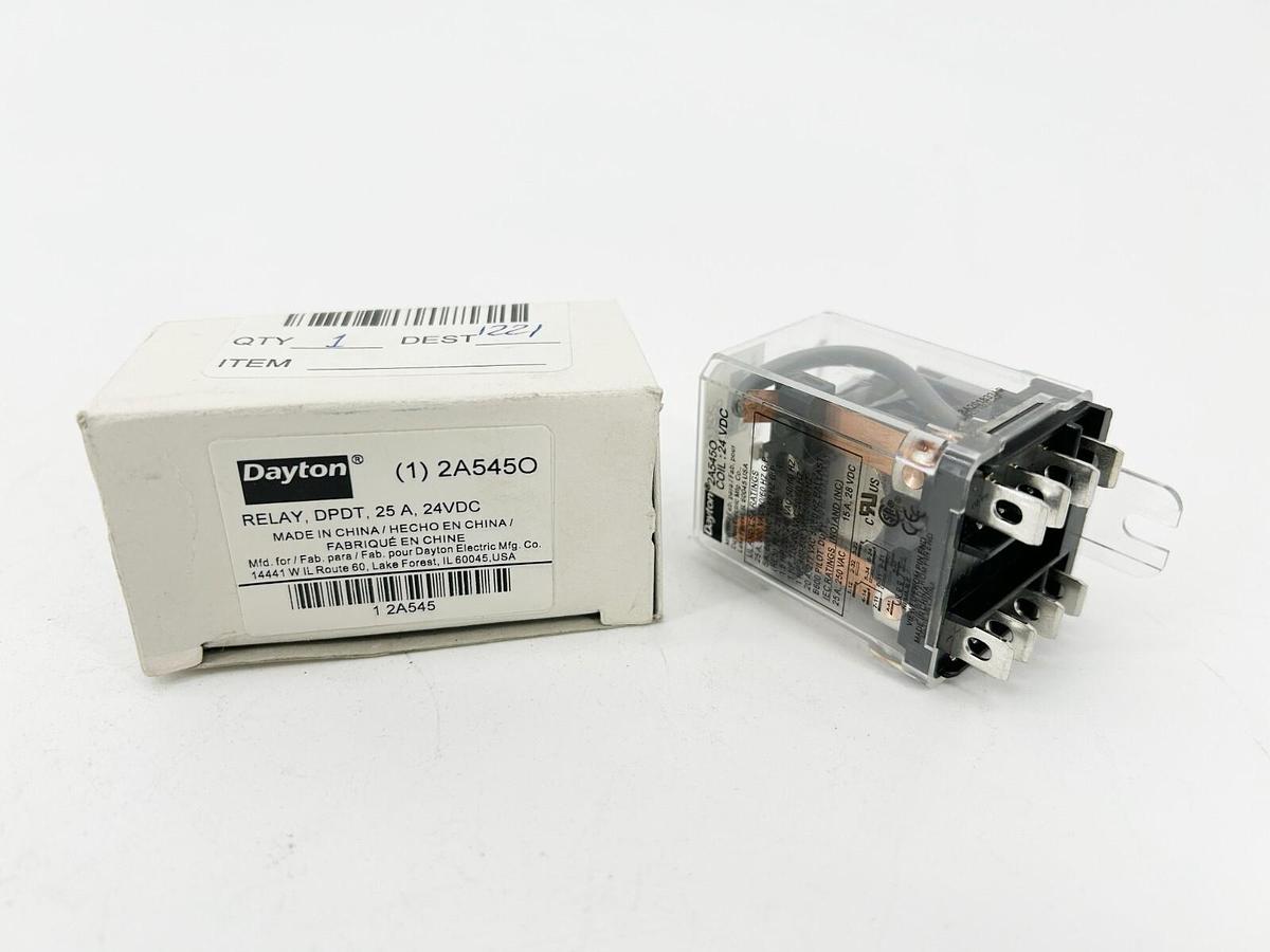 New Dayton 2A545O Relay 24VDC 25A