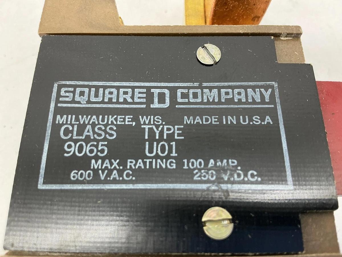 New Square D 9065-UO-1 Thermal Overload Relay Melting Alloy Open Type 100A 600V