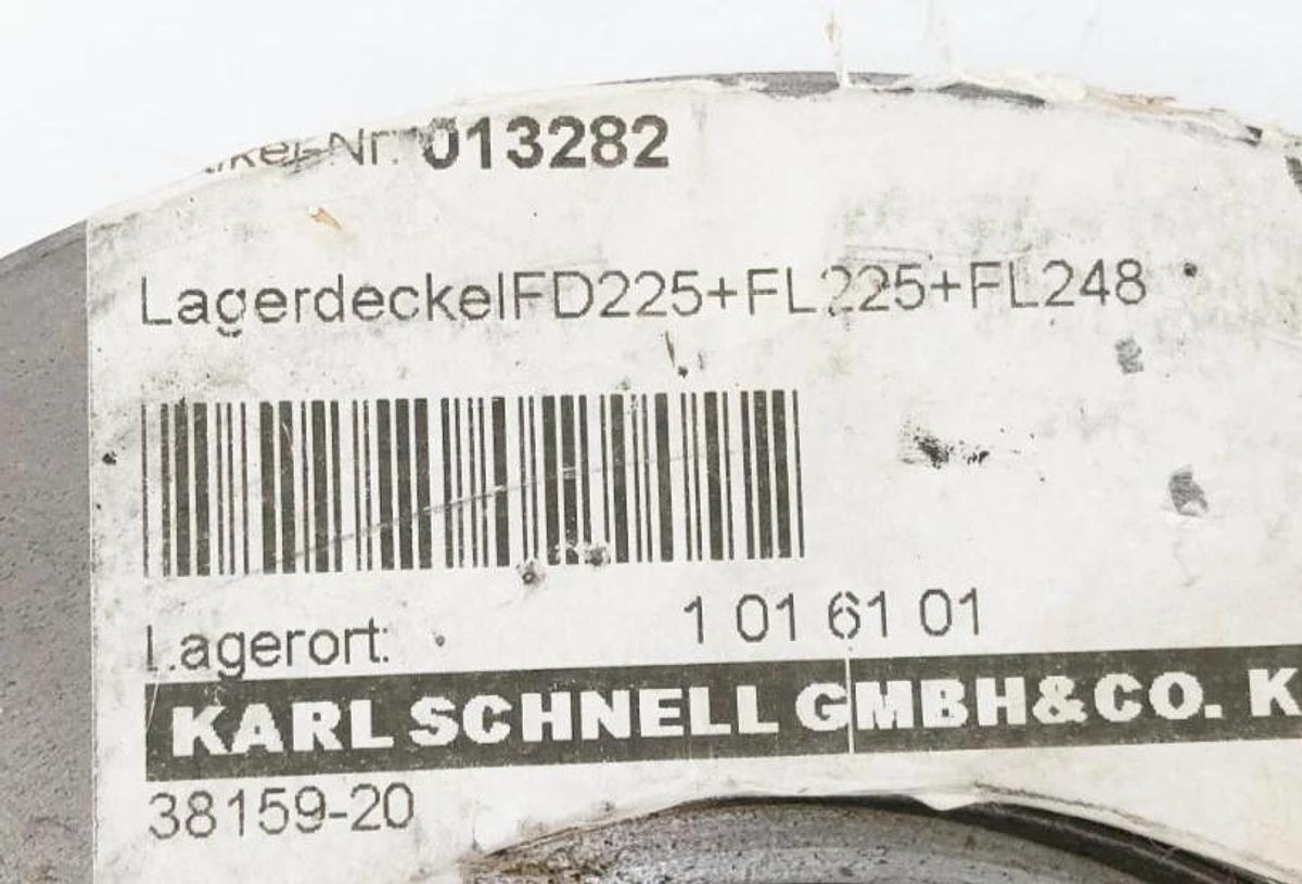 New Karl Schnell 013282 Bearing Cover FD225 FL225 FL248 - No Box