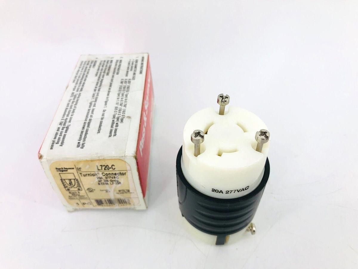 New Legrand L720P Turnlok Connector Plug 3 Wire 20A 277V