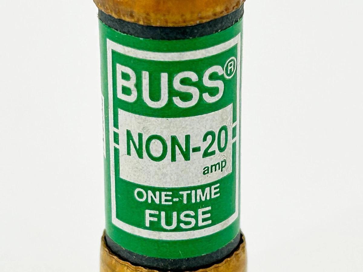 New Lot of 3 Bussmann NON-20 One Time Fuse Fast Acting 20A 250V K5