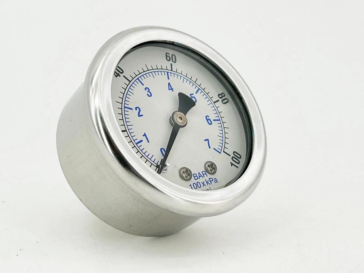 New Lot of 2 202L-208D Pressure Gauge 2" 0-60PSI KPA/Bar 1/8"CBM