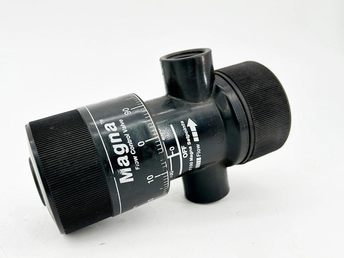 Used Magna 1039906 Valve Flow Control Posi-Flate 1/2" NPT Black Nylon Series 608