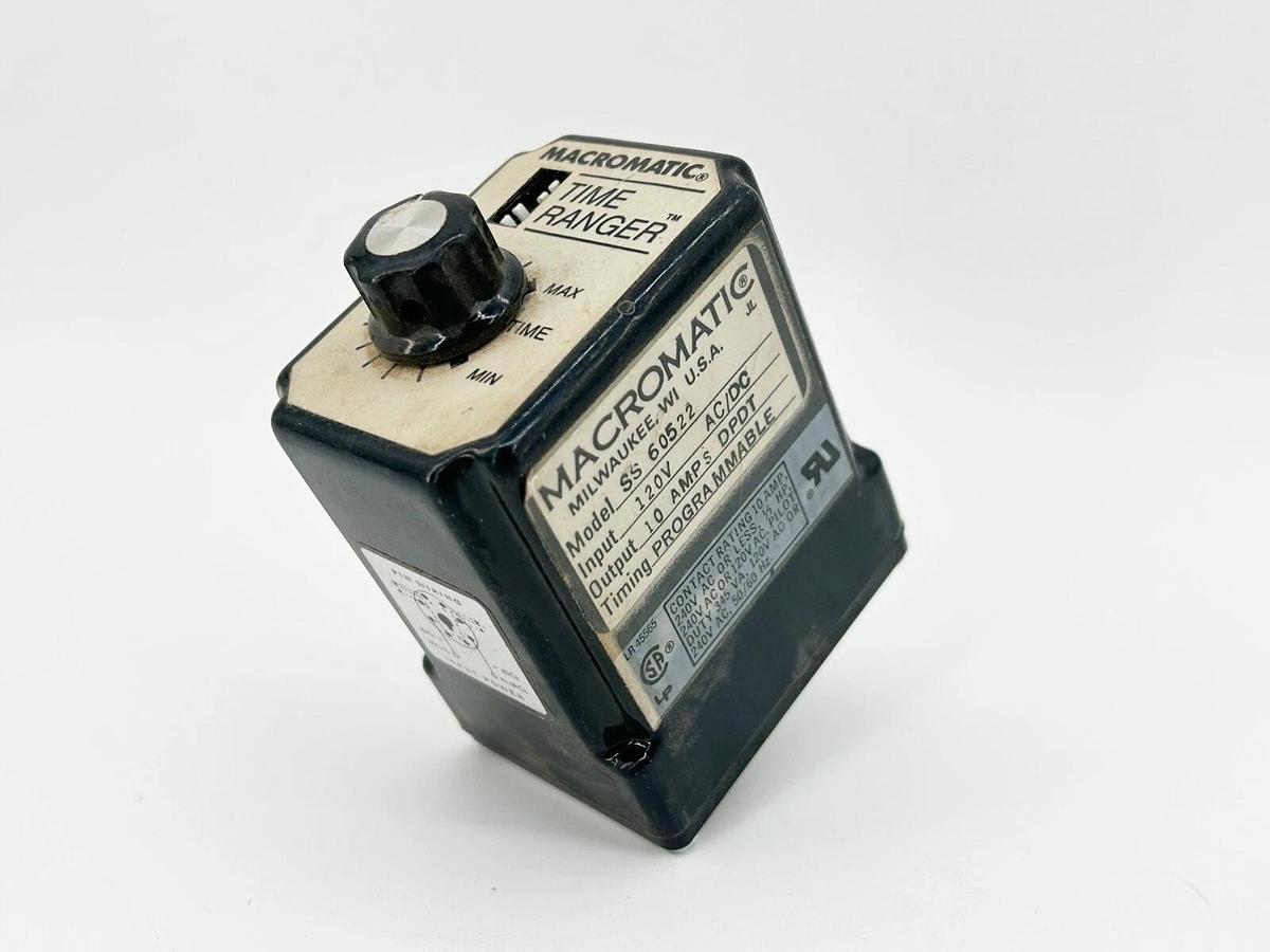 Used Macromatic SS-60522 Time Delay Relay 10A 120V DPDT