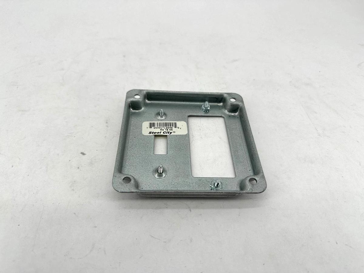 Lot of 3 New Steel City RS-18-CC Square Cover GFCI & Toggle Switch 4" - No Box