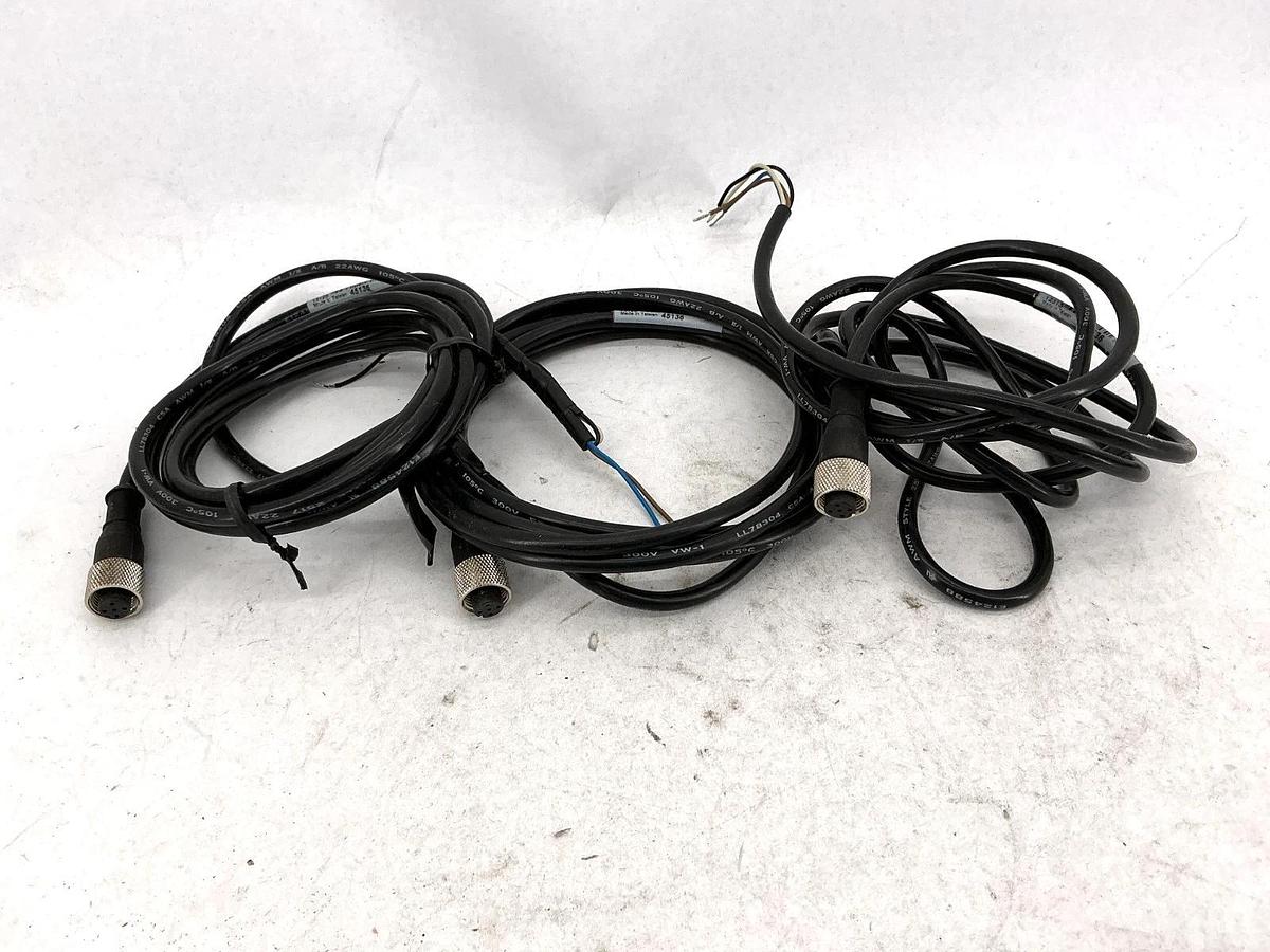 Used Lot of 3 Banner Engineering MQDC-406 Cable Cordset 4-Wire Female 45136