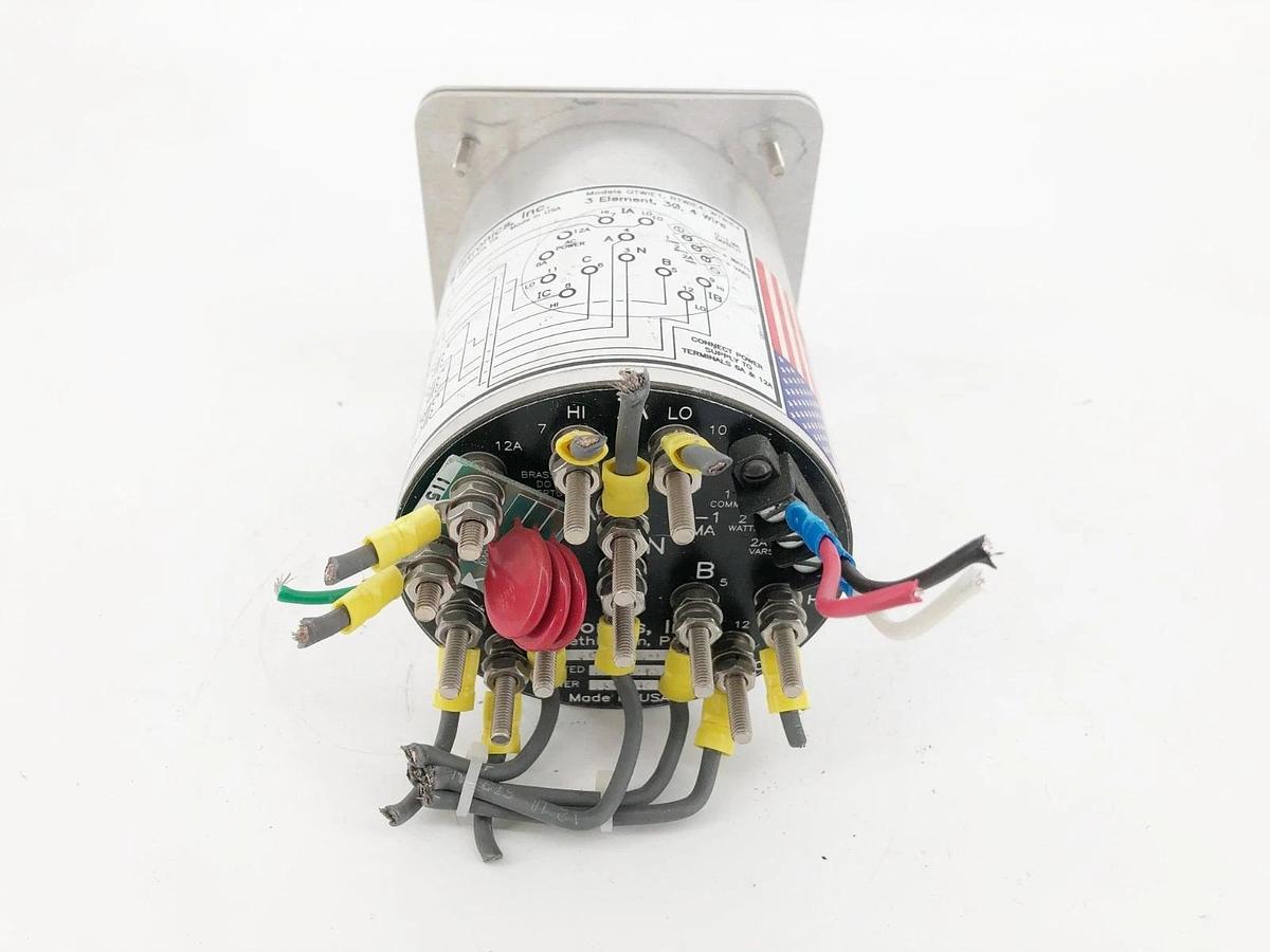 Used Bitronics QTWIE1 Digital Power Meter 115VAC 3 Element 3 Phase 4-Wire