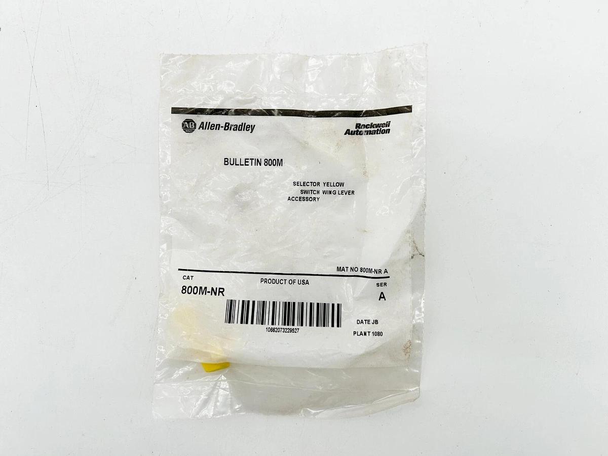 New Allen Bradley 800M-NR Pushbutton Selector Knob Yellow 22MM Ser.A