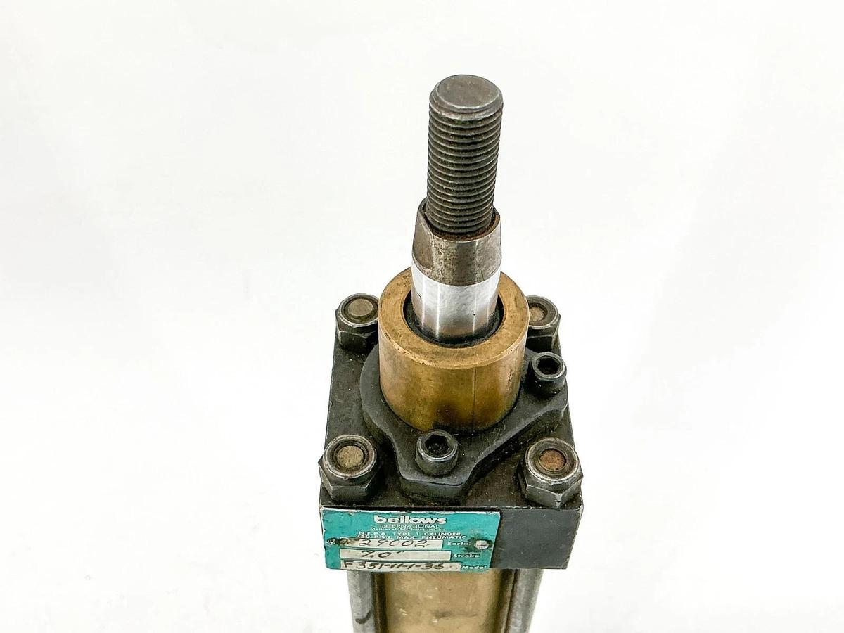 Used Schrader Bellows F351-11-1-36 Pneumatic Cylinder 7" Stroke