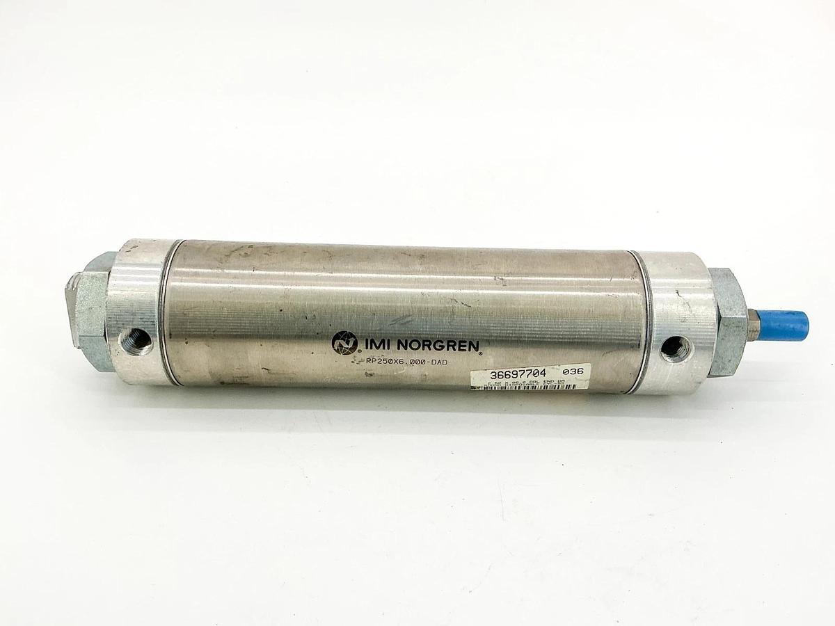 New Norgren RP250X6.000-DAD Pneumatic Cylinder 6" Stroke 2.5" Bore -No Box