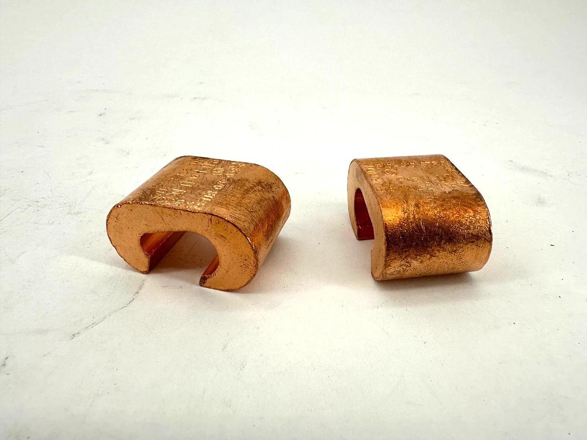 Lot of 2 New Burndy YC28C2 Tap Connector C Shape 4/0-3/0 AWG - No Box