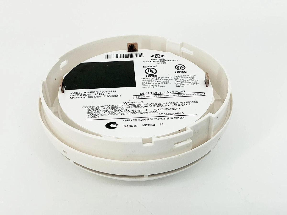 New Simplex 4098-9714 Smoke Detector Sensor 1.5-3.7%/FT