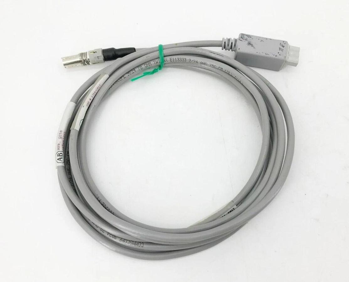 New Allen Bradley 1784-CP13 Cable Assembly 3 Pin Male Connector to Processor End