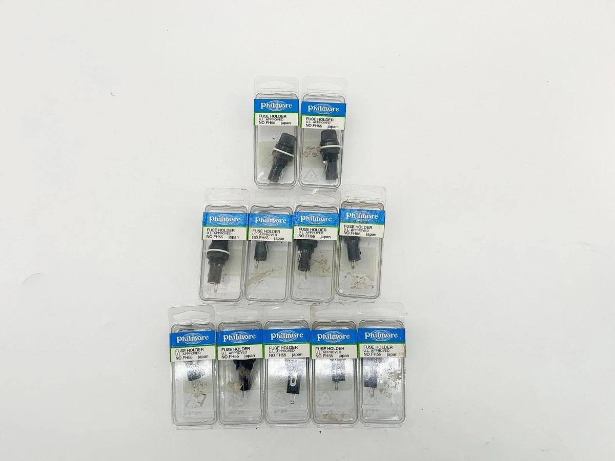 New Lot of 11 Philmore FH55 Fuse Holder for 1/4X1-1/4 Glass Fuses