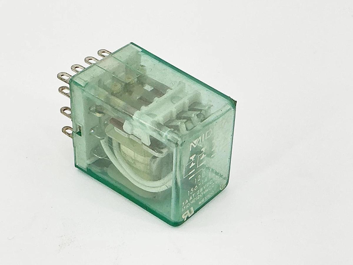 New Lot of 2 Midtex 156-14T200 Relay 120V 5A 1/10HP 14 Pin- No Box