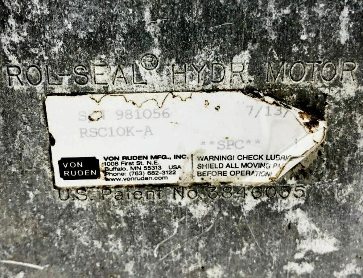 Used Von Ruden RSC10K-A Hydraulic Motor Pat. 33846055
