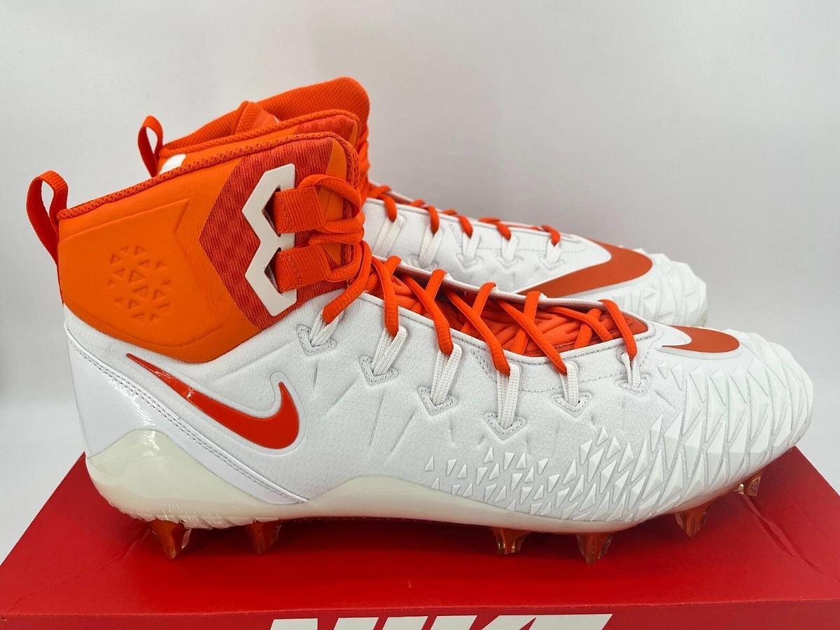 Nike Force Savage Pro TD P White/Orange Size 16 OSU Beavers Cleats